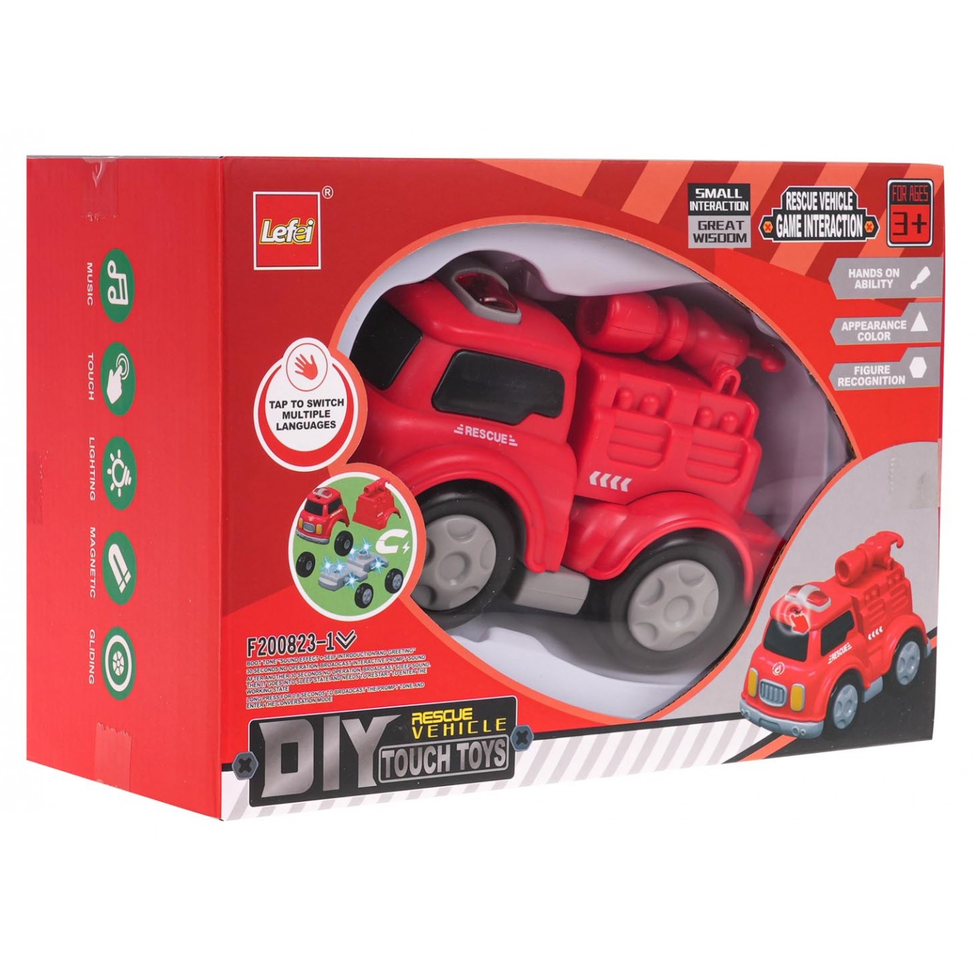 Hasičské auto s magnety