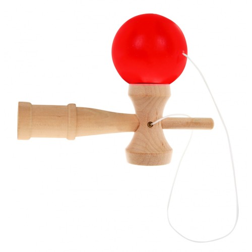 Umělecká kendama hra pro děti 3+ a dospělé dřevěná hračka + červený míč