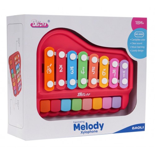 Červené činelové piano