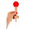 Umělecká kendama hra pro děti 3+ a dospělé dřevěná hračka + červený míč
