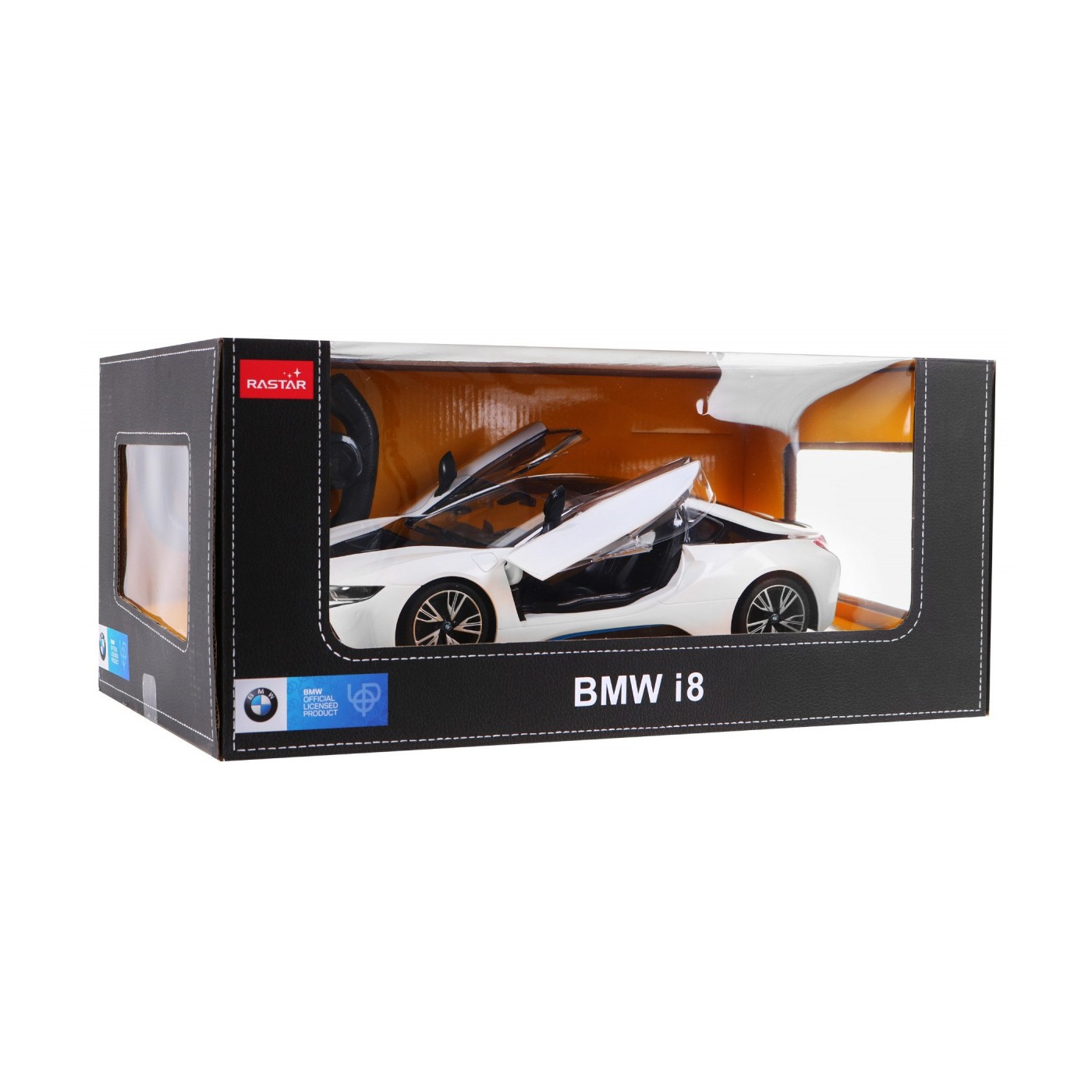 Autíčko R C BMW i8 Bílé otevřené dveře 1 14 RASTAR