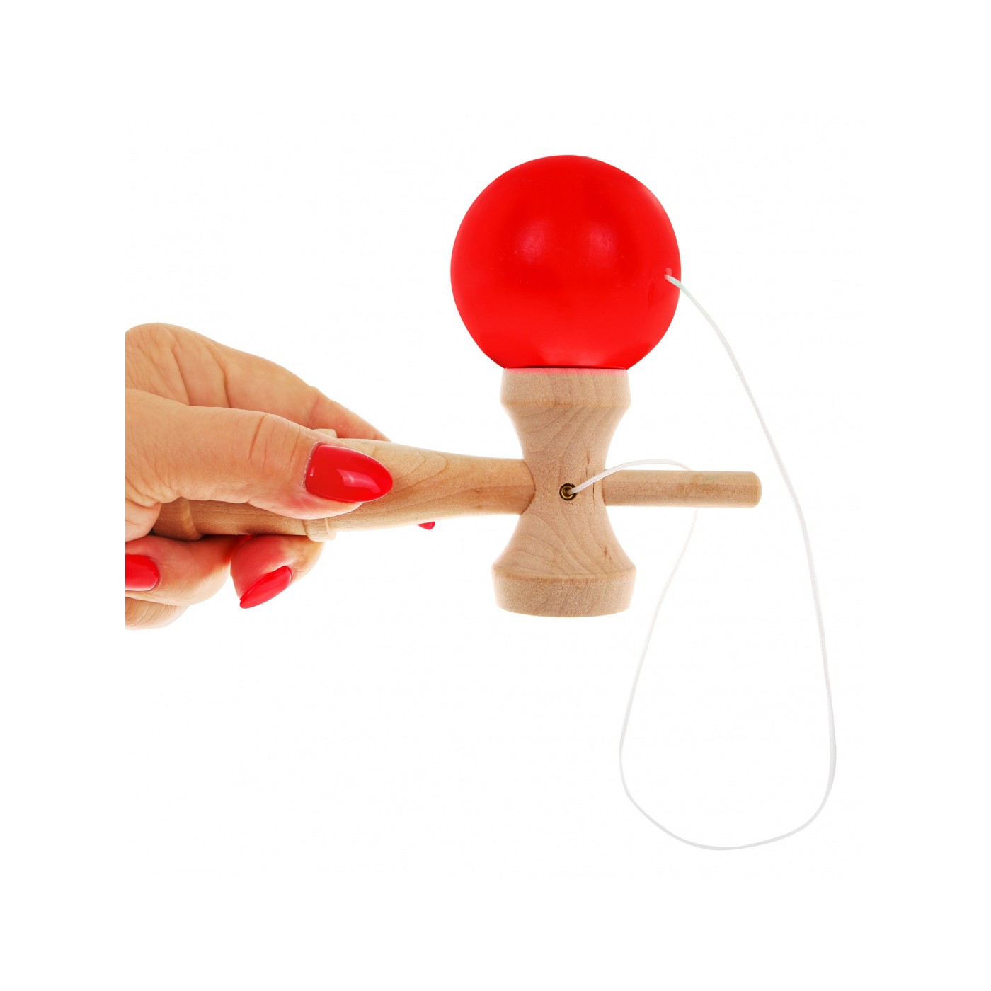 Umělecká kendama hra pro děti 3+ a dospělé dřevěná hračka + červený míč