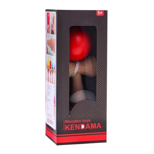 Umělecká kendama hra pro děti 3+ a dospělé dřevěná hračka + červený míč