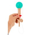 Rustikální kendama hra pro děti 3+ a dospělé dřevěná hračka + zelený míč