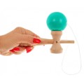 Rustikální kendama hra pro děti 3+ a dospělé dřevěná hračka + zelený míč