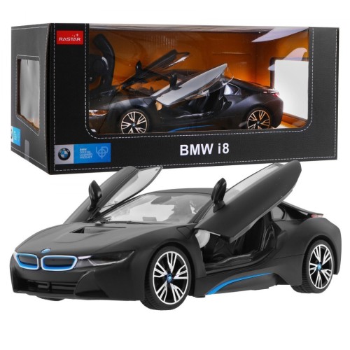 BMW i8 černé RASTAR model 1:14 Auto na dálkové ovládání + 2,4 GHz dálkové ovládání
