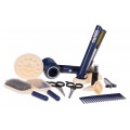 MEGA Set pro malého kadeřníka Modrá + doplňky