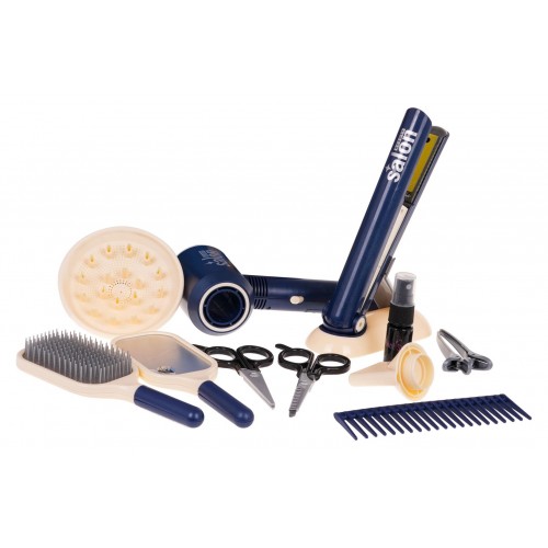MEGA Set pro malého kadeřníka Modrá + doplňky