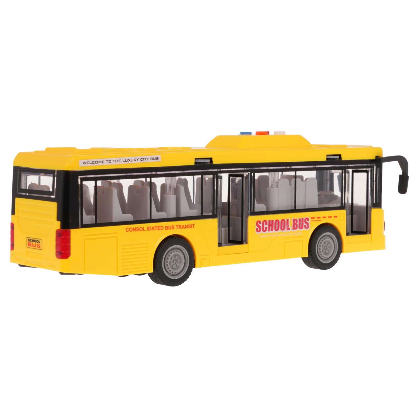 Žlutý autobus se světly a zvukovou funkcí