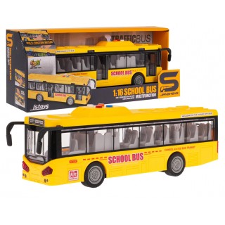 Žlutý autobus se světly a zvukovou funkcí