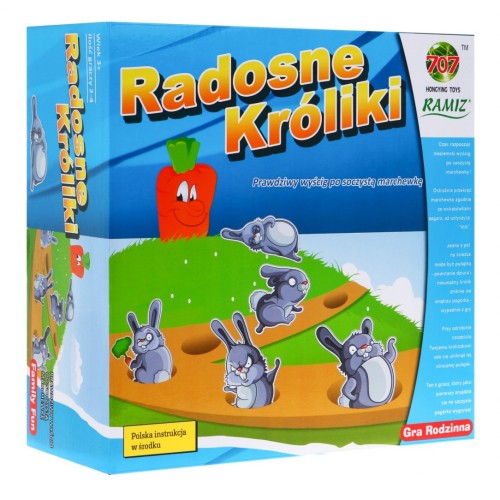Stolní hra Veselí králíčci pro děti 3+ Mrkvový závod Rodinná zábava