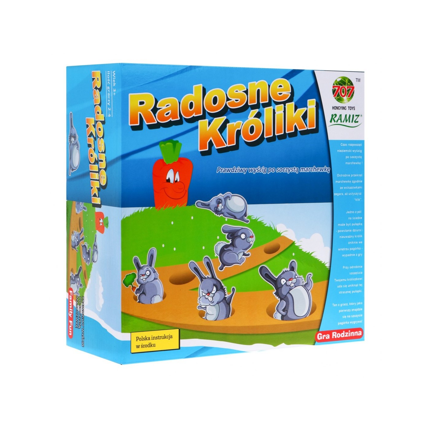 Stolní hra Veselí králíčci pro děti 3+ Mrkvový závod Rodinná zábava