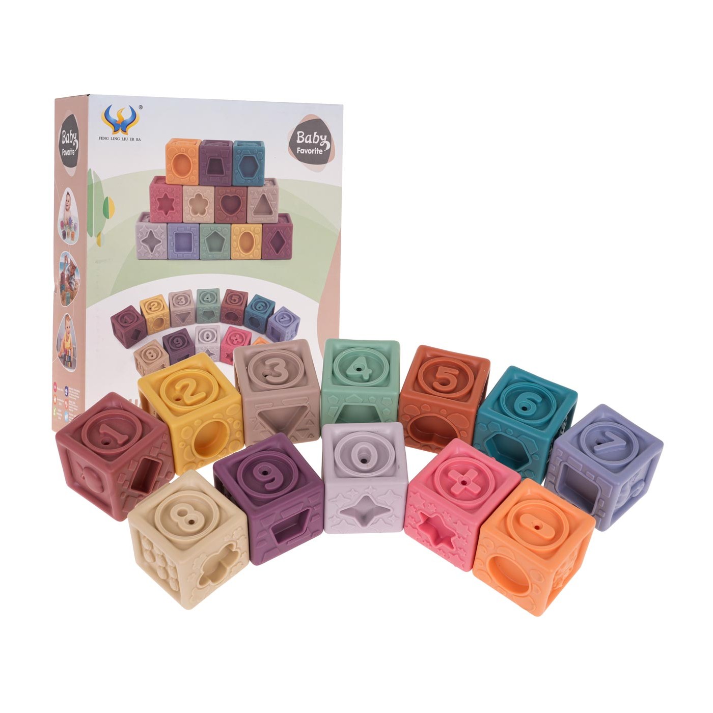 Sada Sensory Cubes Numbers 12 kusů.