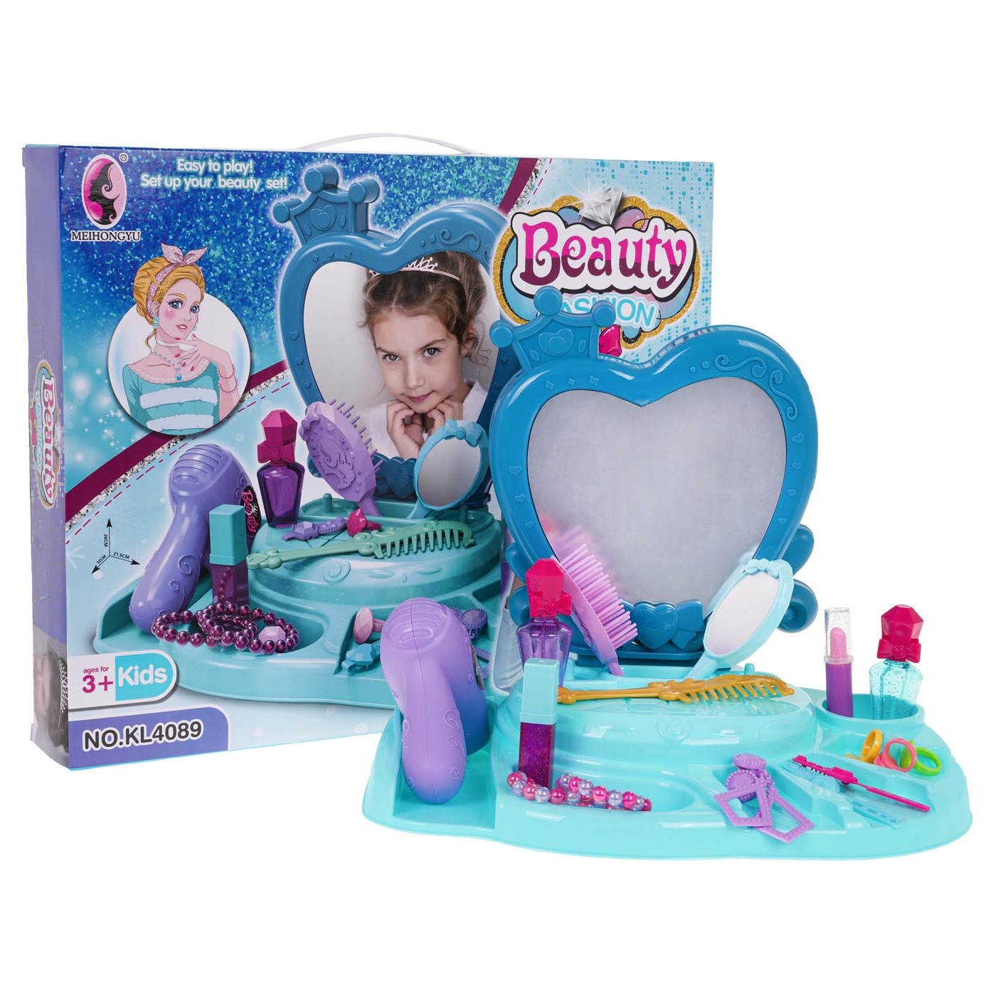 Beauty Fashion Blue Toaletní stolek + doplňky