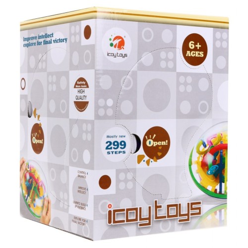 3D míč s labyrinty pro děti 6+ navádění míče + 299 etap + Logická a dovednostní hra 