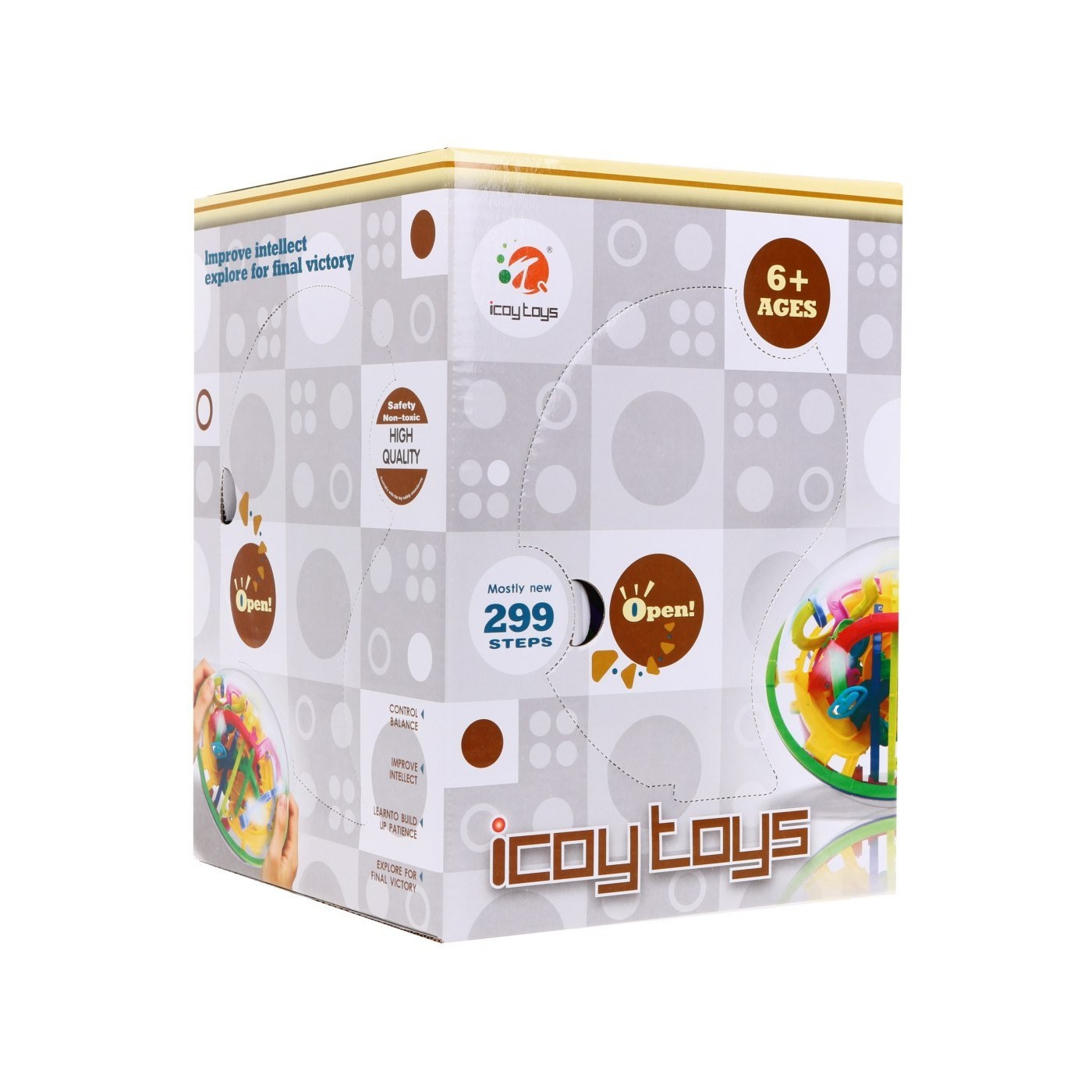 3D míč s labyrinty pro děti 6+ navádění míče + 299 etap + Logická a dovednostní hra 
