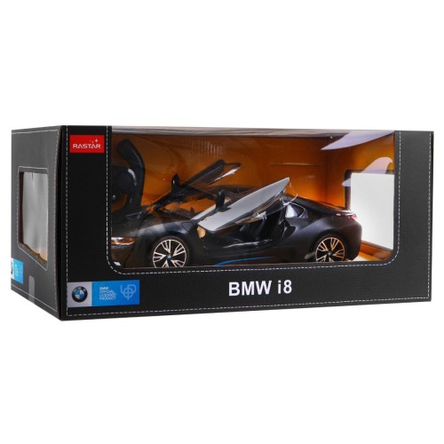 BMW i8 černé RASTAR model 1:14 Auto na dálkové ovládání + 2,4 GHz dálkové ovládání
