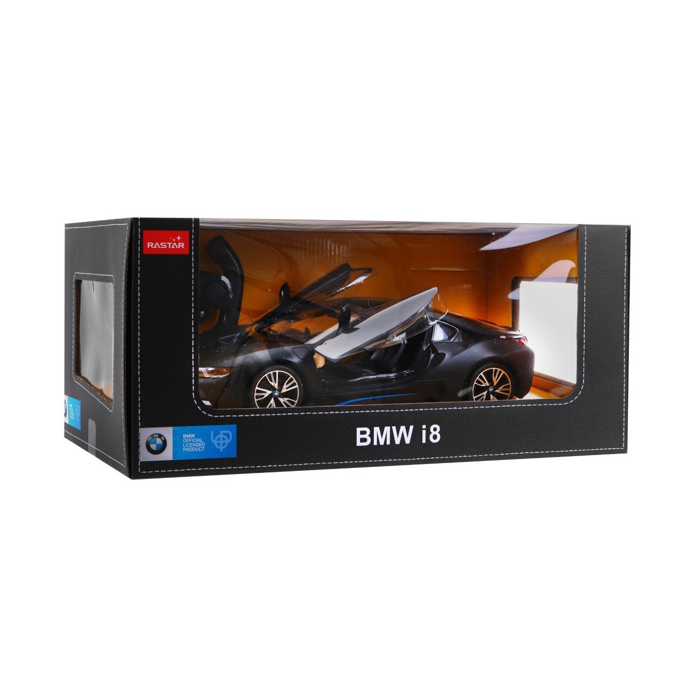 BMW i8 černé RASTAR model 1:14 Auto na dálkové ovládání + 2,4 GHz dálkové ovládání
