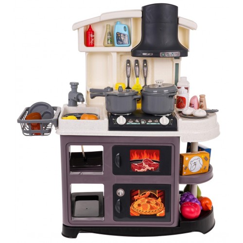 Kuchyňský kout s funkcí zvuku a vody 52 kusů. Šedá