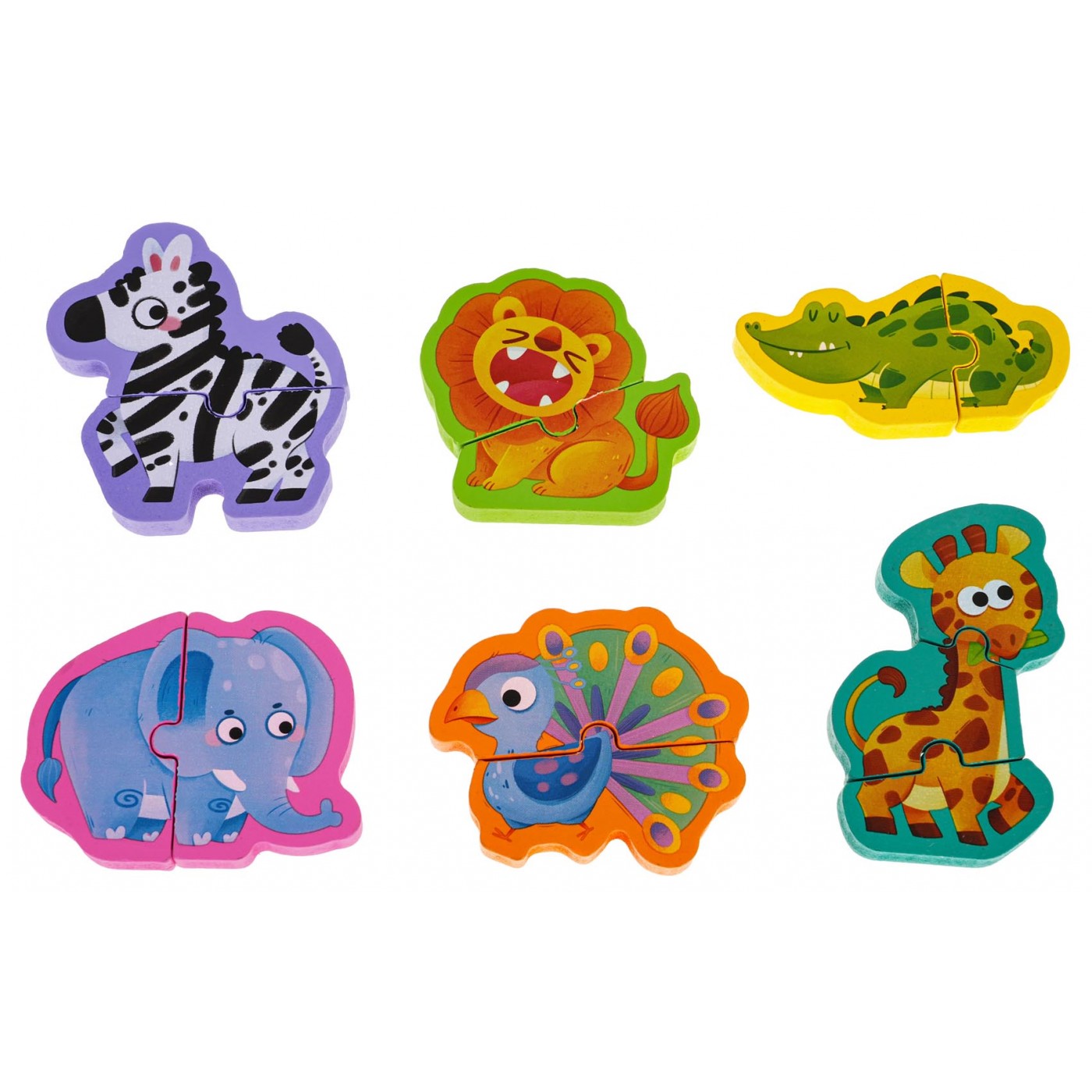 Dřevěná deska + Safari puzzle