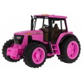 Růžový traktor s funkcí světla a zvuku