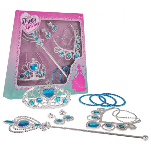 Sada modré malé princezny