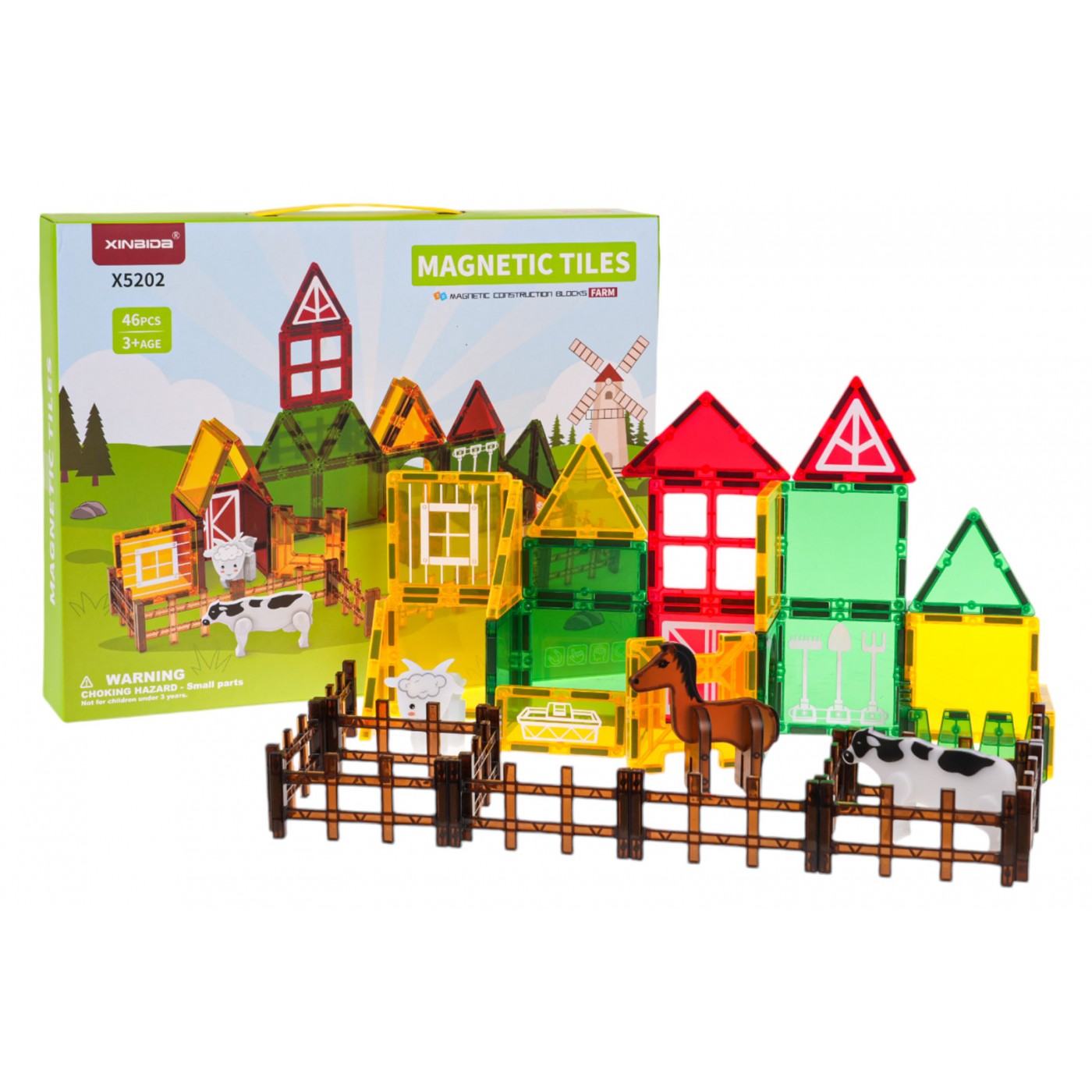 Magnetické bloky Farma 46 ks.