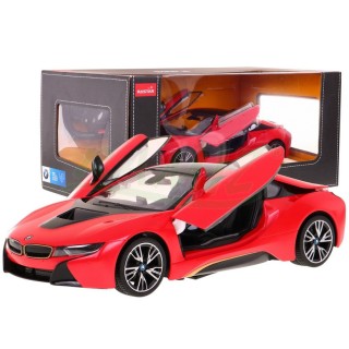 BMW i8 červený RASTAR model 1:14 Dálkové ovládání auta + 2,4 GHz dálkové ovládání