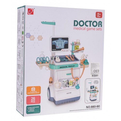 Lékařský set s EKG + příslušenství modrá