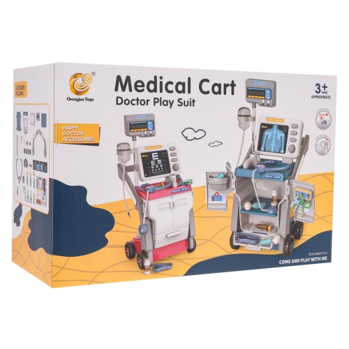 Lékařský set s EKG + příslušenství modrá