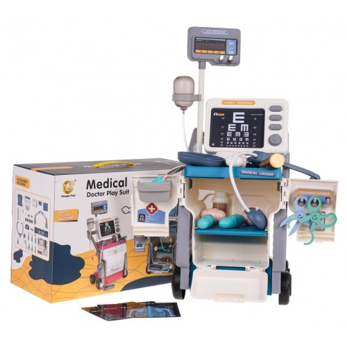 Lékařský set s EKG + příslušenství modrá