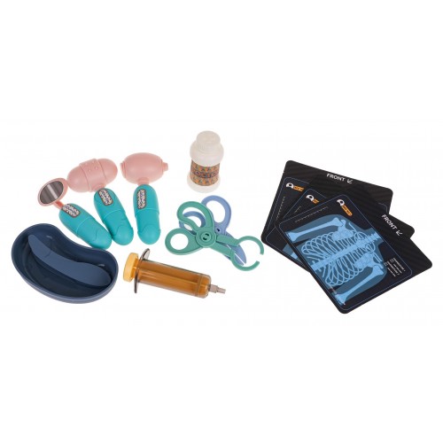 Lékařský set s EKG + příslušenství modrá
