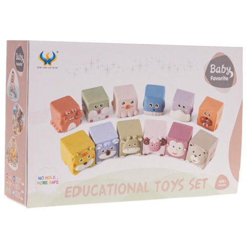 Sada Animal Sensory Cubes 12 ks.