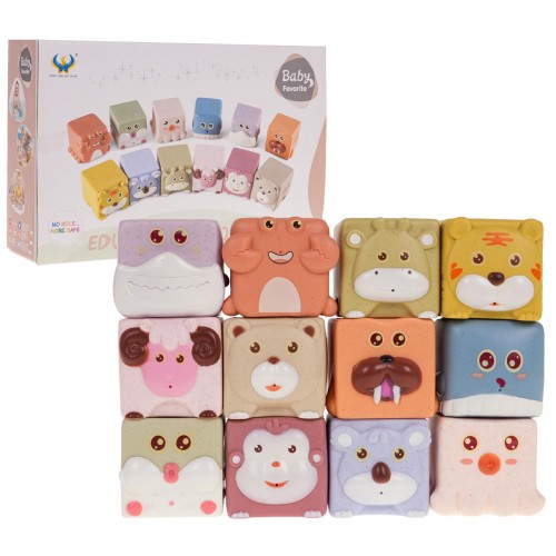Sada Animal Sensory Cubes 12 ks.