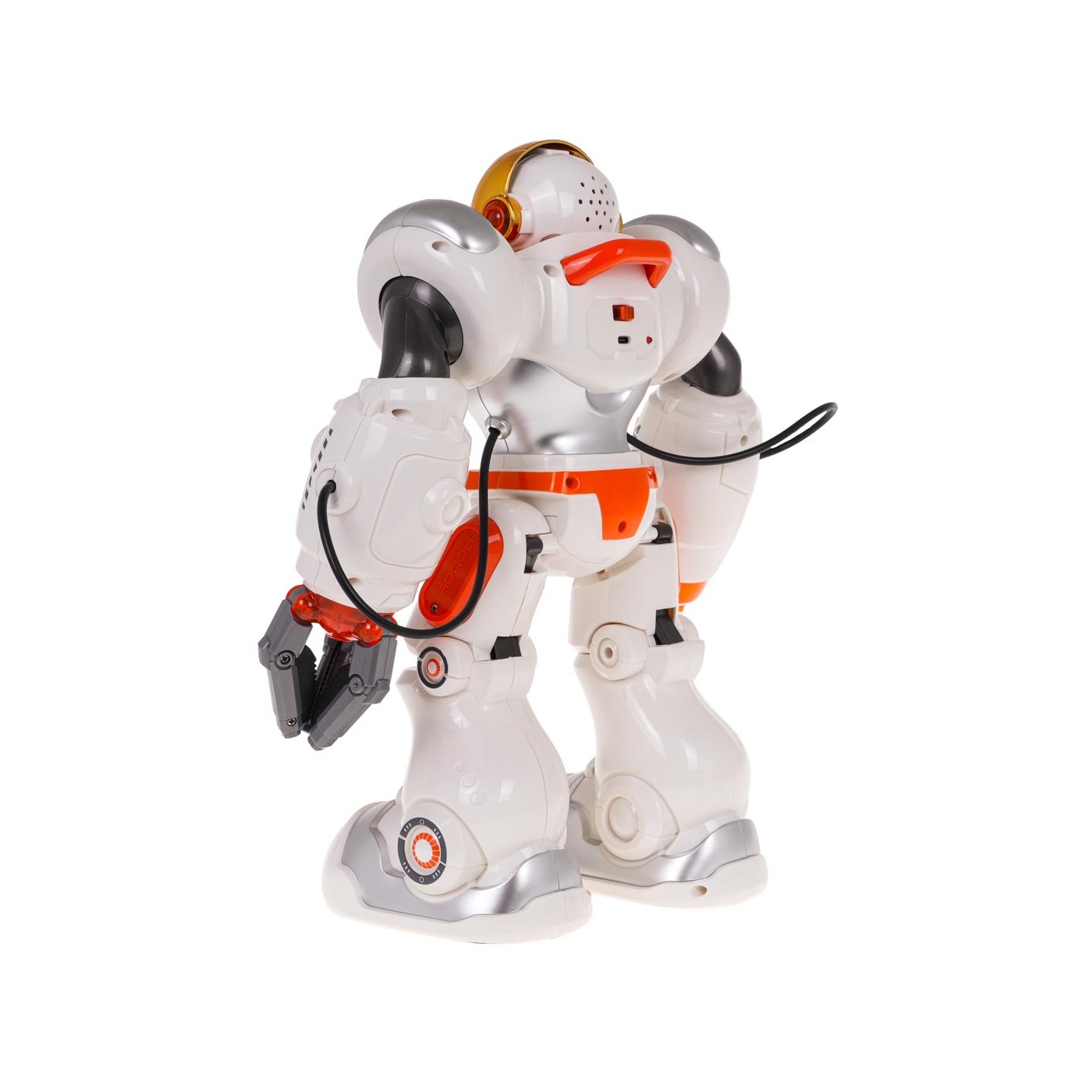 Multifunkční oranžový a bílý R/C robot