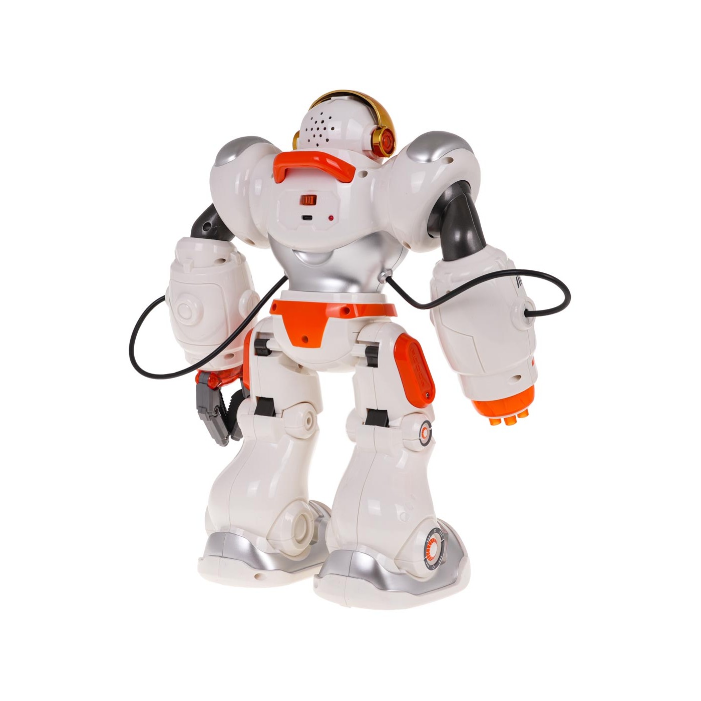 Multifunkční oranžový a bílý R/C robot