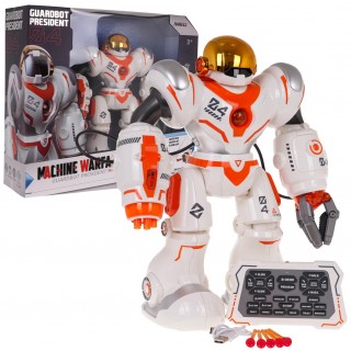 Multifunkční oranžový a bílý R/C robot
