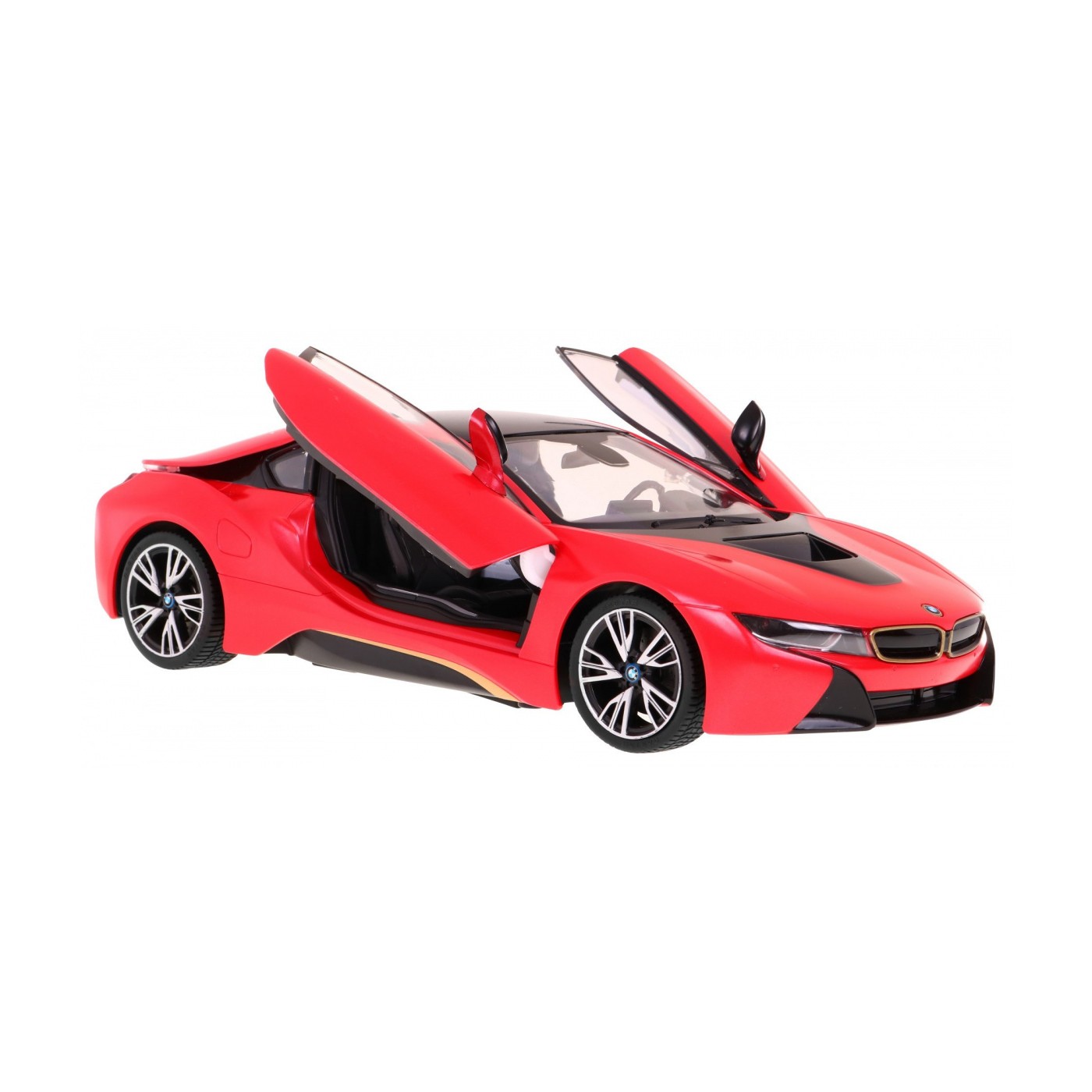 BMW i8 červený RASTAR model 1:14 Dálkové ovládání auta + 2,4 GHz dálkové ovládání