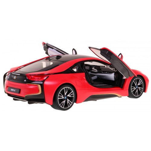 BMW i8 červený RASTAR model 1:14 Dálkové ovládání auta + 2,4 GHz dálkové ovládání