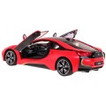 BMW i8 červený RASTAR model 1:14 Dálkové ovládání auta + 2,4 GHz dálkové ovládání