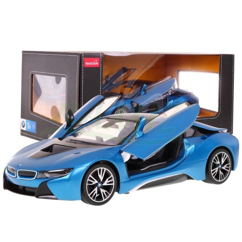 BMW i8 Blue RASTAR model 1:14 Dálkové ovládání auta + 2,4 GHz dálkové ovládání