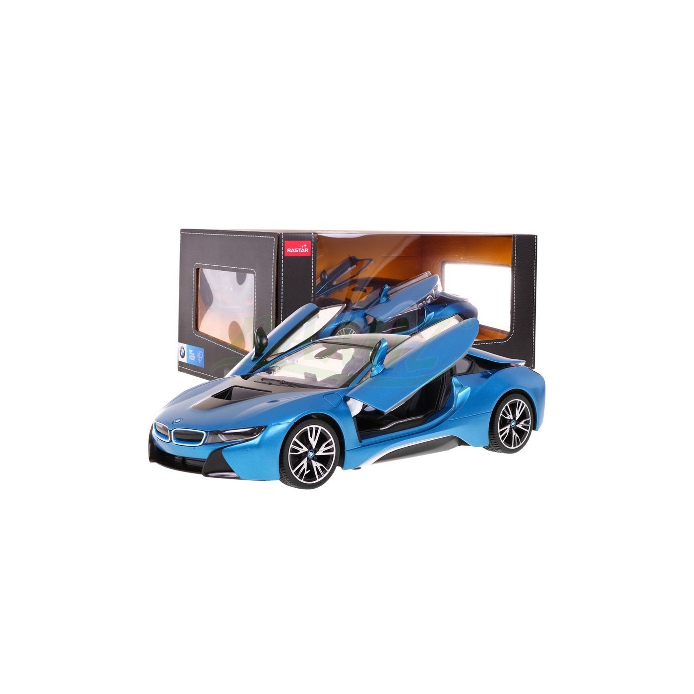 BMW i8 Blue RASTAR model 1:14 Dálkové ovládání auta + 2,4 GHz dálkové ovládání