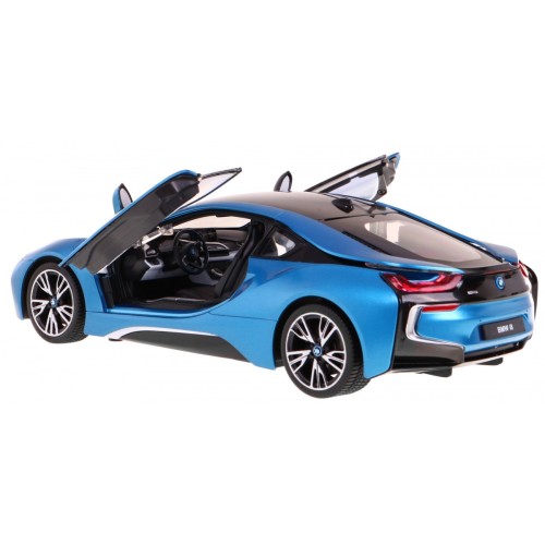 BMW i8 Blue RASTAR model 1:14 Dálkové ovládání auta + 2,4 GHz dálkové ovládání
