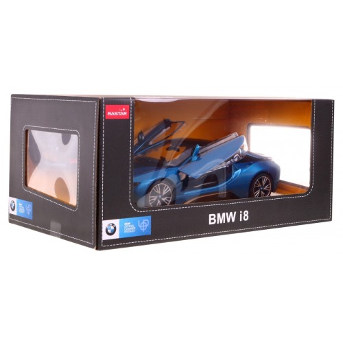BMW i8 Blue RASTAR model 1:14 Dálkové ovládání auta + 2,4 GHz dálkové ovládání