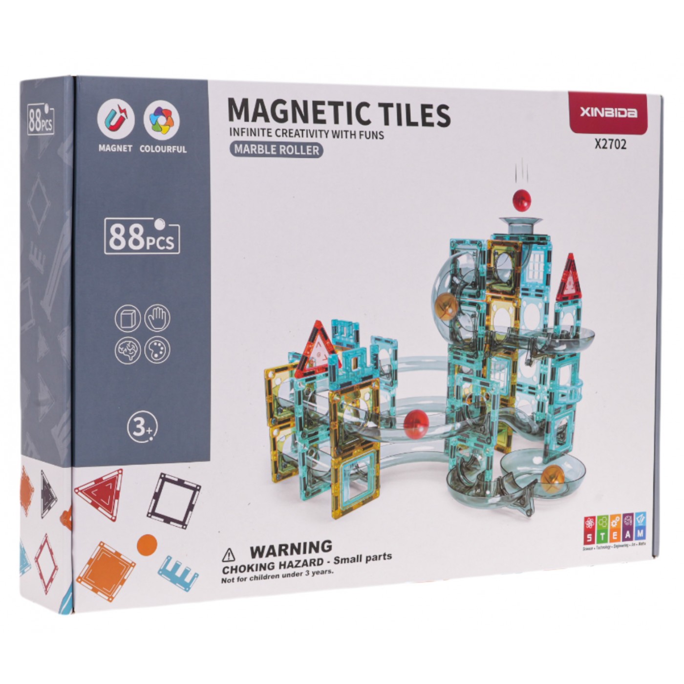Magnetické bloky Ball Track 88 ks.
