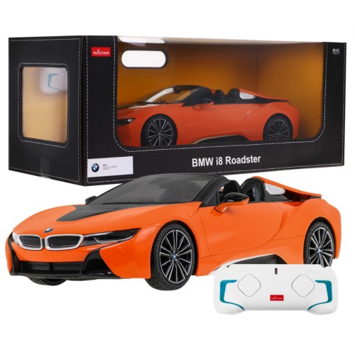 BMW i8 Roadster oranžový RASTAR model 1:12 Dálkově ovládané auto + 2,4 GHz dálkové ovládání
