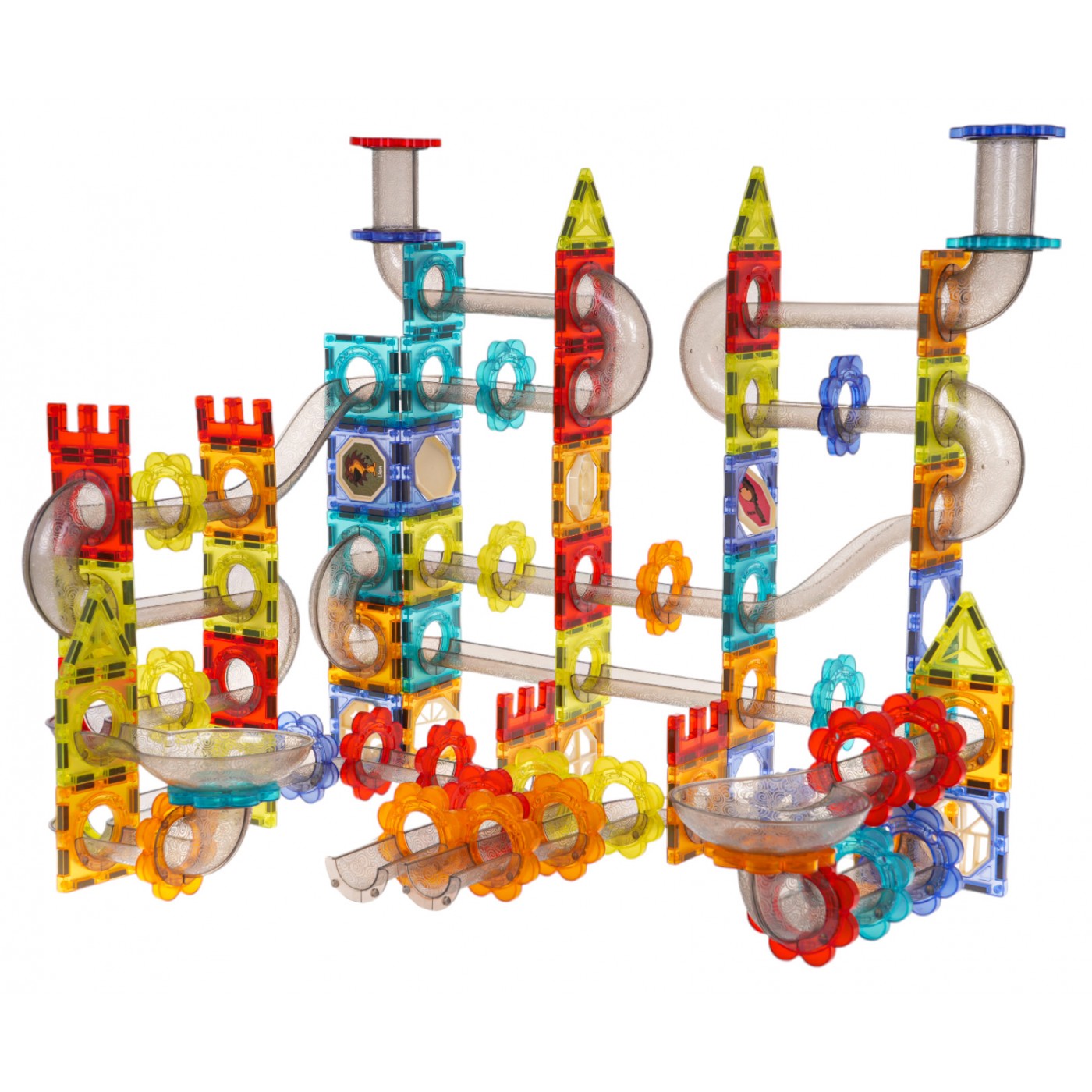 Magnetické stavební bloky Sada světelných koulí 228 ks.