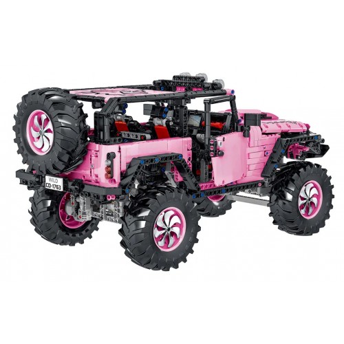 Stavebnice Terénní Auto Růžové 2471 dílků.