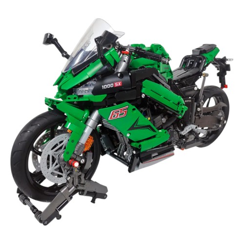 Sada stavebních kostek pro zelené sportovní motocykly 2304 ks.