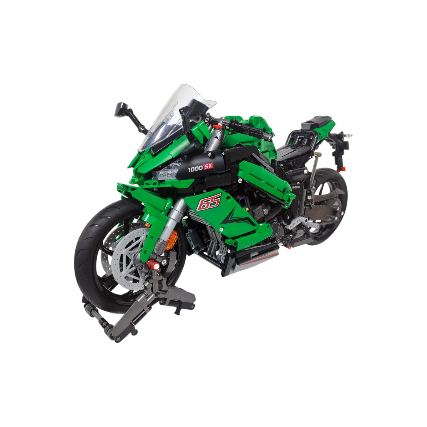 Sada stavebních kostek pro zelené sportovní motocykly 2304 ks.